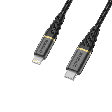 Otterbox Premium USB-C to Lightning cable 2m. Sort