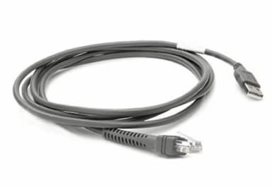 Zebra Kabel USB 2.1m Skjermet Rak 2.1m USB EAS Svart