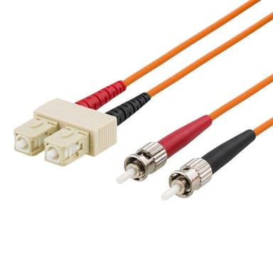 Deltaco Fiberoptisk kabel 2m SC ST OM1