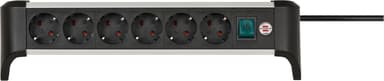 Brennenstuhl Alu-office-line 6-way Power Strip W/3m Cable 