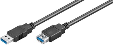 Microconnect USB3.0AAF3B USB-kabel 3 m USB 3.2 Gen 1 (3.1 Gen 1) USB A Sort 3m. USB A USB A Sort