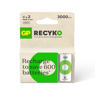 GP Recyko Rechargeable Battery C 3000 Mah 2-p 