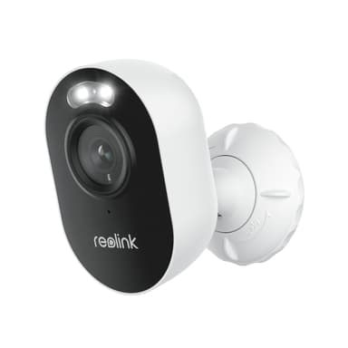 Reolink Lumus-sarjan E430 Wi-Fi-valvontakamera, jossa on LED-kohta ulkona