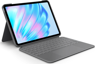 Logitech Combo Touch iPad Air 11" (2024) Norjalainen Ruotsi Suomi Tanska Harmaa