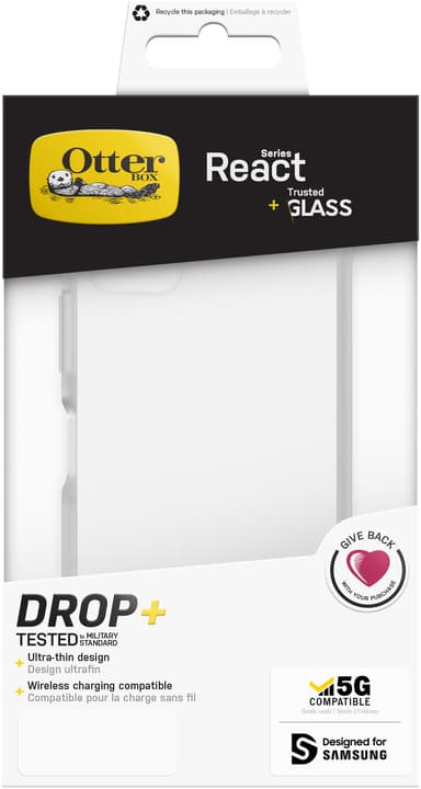 Otterbox React + Trusted Glass Samsung Galaxy A22 5G Clear 