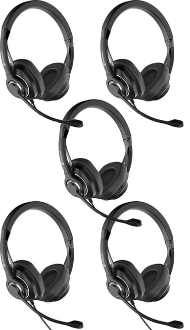 Voxicon USB VXI6B ANC 5-pack Headset USB Type-A Svart