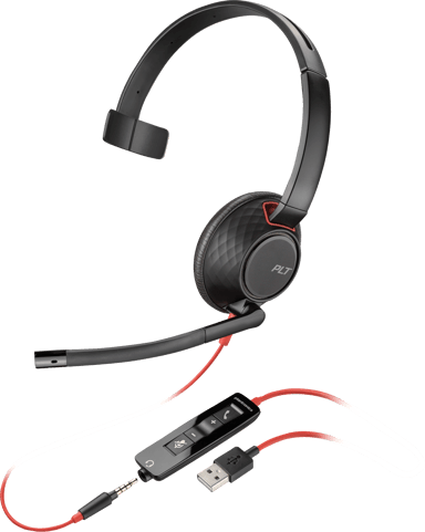HP Poly Blackwire C5210 Bulk Mono USB-A Zwart