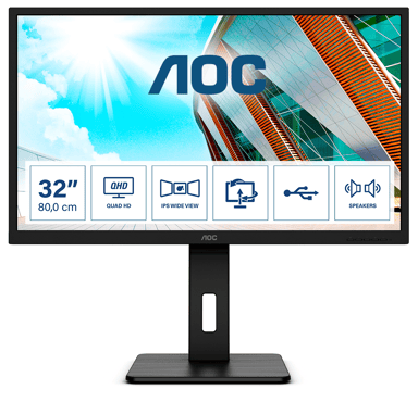 AOC Q32P2 31.5" QHD IPS 16:9 31.5" 2560 × 1440pixels IPS 16:9 75Hz