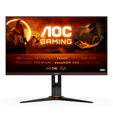 AOC U28G2XU/BK 28" 3840 × 2160pixels IPS 16:9 144Hz