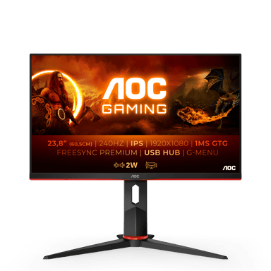 AOC 24G2ZU/BK 23.8" 1920 × 1080pixels IPS 16:9 240Hz
