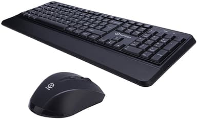 Voxicon DMK-201WLH# tastatur Mus inkluderet RF trådløst QWERTY Nordisk Sort Nordisk