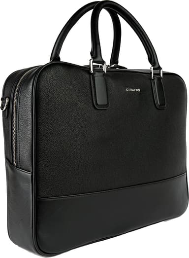 Cirafon Barolo Leather Datorväska 16" Äkta läder Svart