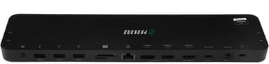 Prokord Workplace USB-C telakointiasema - 3x 4K, DisplayLink, 80W USB 3.2 Gen 1 (3.1 Gen 1) Type-C