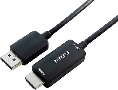 Prokord DisplayPort till HDMI-kabel – 4K @ 60 Hz 1m DisplayPort HDMI Svart
