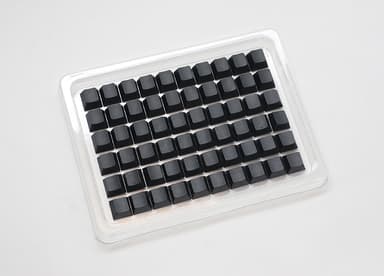 Ducky Blank 132 Keycap Set Cherry Profile Pbt Black 