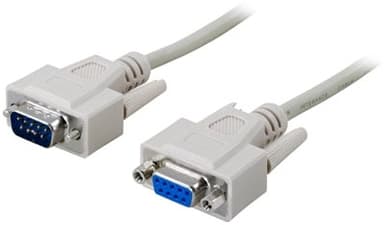 Deltaco Serial cable 5m DB9 DB9 Beige
