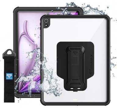 Armor-X Waterproof, Shock & Dust Proof Case With Handstrap & Kickstand iPad Air 13" (M2), iPad Air 13" (M3), iPad Air 13" (M4) Sort