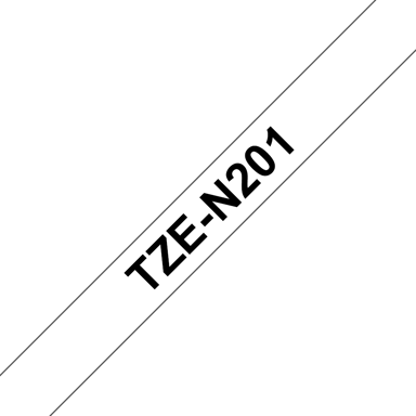Brother Tape 3.5mm TZe-N201 Svart/Vit Ej Laminerande 
