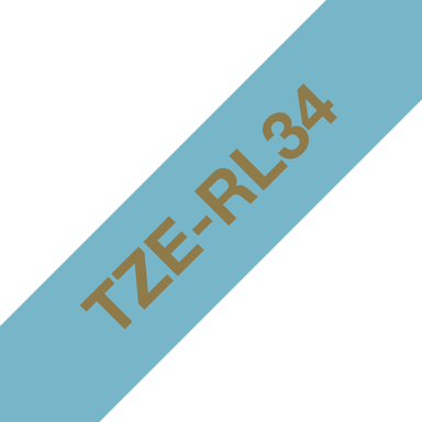 Brother Teippi Kangas 12mm TZe-RL34 Kulta/Vaaleansininen Satiini