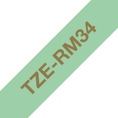 Brother Tape Stof 12mm TZe-RM34 Guld/Mintgrøn 