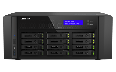 QNAP TS-h1290FX NAS Tower EPYC 7302P 256 GB DDR4 0 TB QuTS hero Svart 