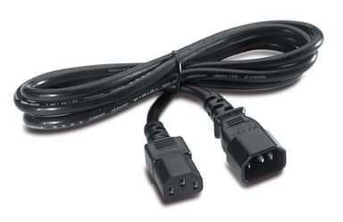 APC Strömkabel 2.5m C14 coupler C13 coupler Svart