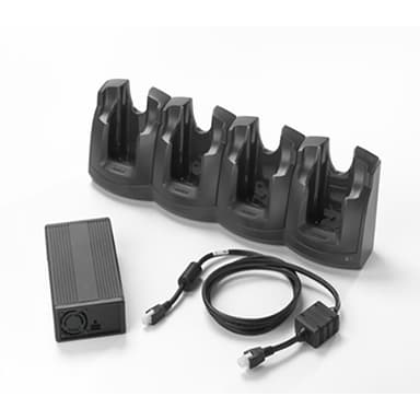 Zebra Motorola 4-Slot Charge Only Cradle Kit Musta