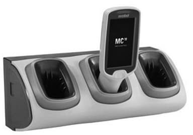 Zebra Charging Cradle 3-Slot HD Locking - Mc18 Harmaa Musta
