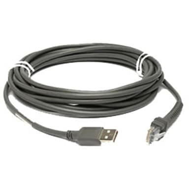 Zebra Kabel USB Type A Hane 4.5m Rak 4.5m USB-A Grå