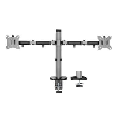 ACT Monitor Desk Stand 2 Screens Silver