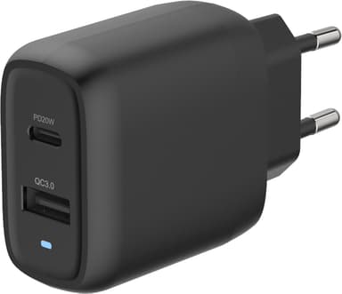 Cirafon Vegglader 20W PD/QC 3.0 Svart