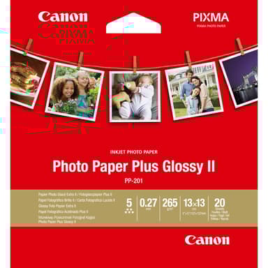 Canon Fotopapier Glanzend II PP-201 13x13cm 265g 20 Vel