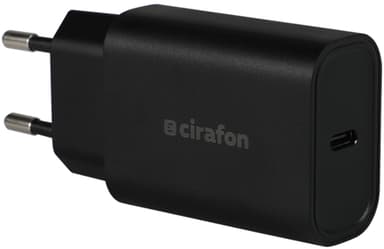 Cirafon Vegglader 30W PD3.0 USB-C Svart