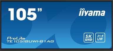 Iiyama TE10518UWI-B1AG beeldkrant Digitaal A-kaart 2,67 m (105") LED Wifi 450 cd/m² 5K Ultra HD Zwart Touchscreen Type processor Android 24/7 105" VA 450cd/m² 5120 x 2160pixels