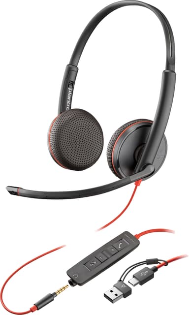 HP Poly Blackwire C3225 Stereo USB-C Musta