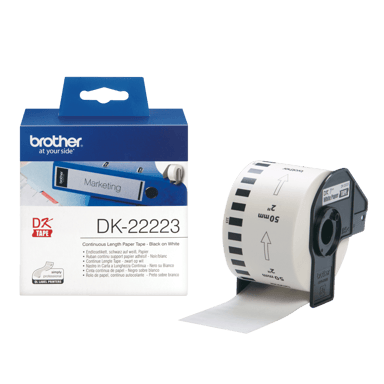 Brother Tape Papier 50mm x 30.5m Zwart/Wit 