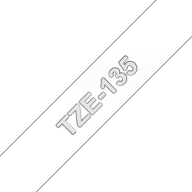 Brother Tape 12mm TZe-135 Hvit/Gjennomsiktig 
