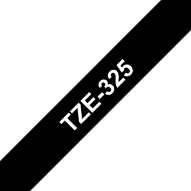 Brother Tape 9mm TZe-325 Hvit/Svart 