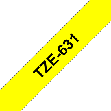 Brother Tape 12mm TZe-631 Svart/Gul 