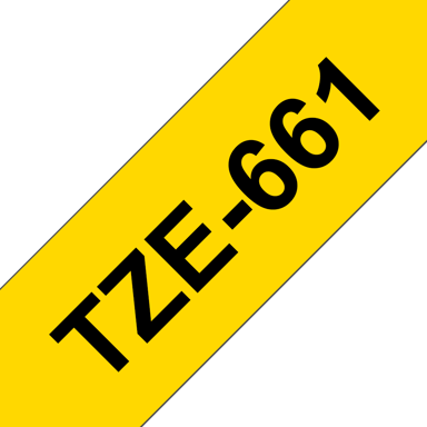 Brother Tape 36mm TZe-661 Svart/Gul 