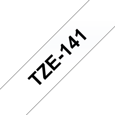 Brother Tape 18mm TZe-141 Musta/Läpinäkyvä 