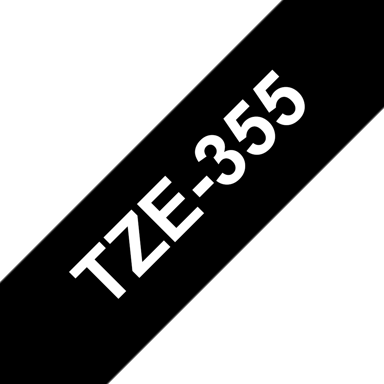Brother Tape 24mm TZe-355 Vit/Svart 