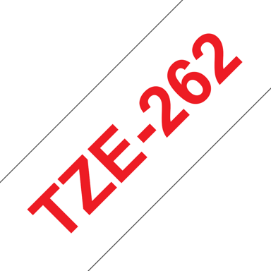 Brother Tape 36mm TZe-262 Röd/Vit 