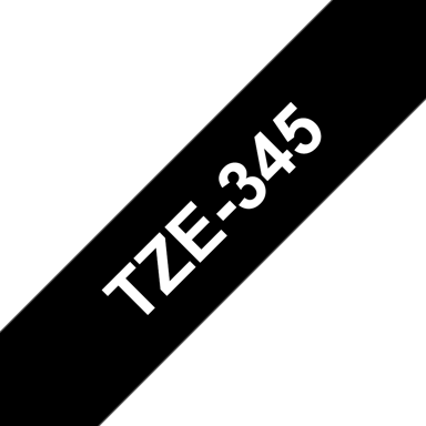 Brother Tape 18mm TZe-345 Vit/Svart 