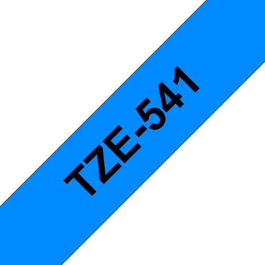Brother Tape 18mm TZe-541 Zwart/Blauw 