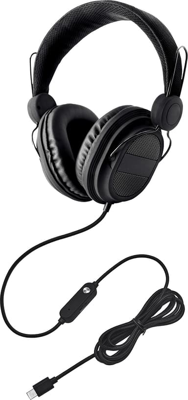 Voxicon Over-Ear Headphone 822C Stereo USB-C Sort