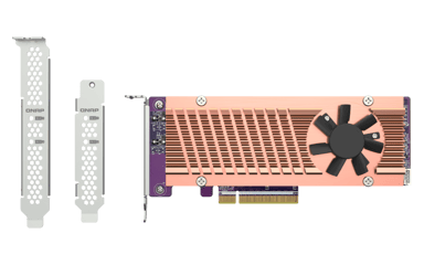 QNAP Dual m.2 22110/2280 PCIe X8 Nvme SSD Expansion Card 