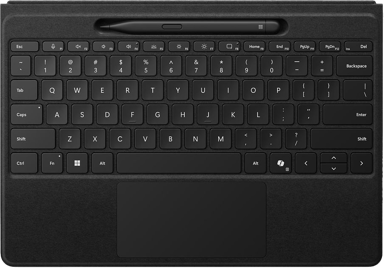 Microsoft Surface Pro Flex Typecover + Pen 2 Microsoft Surface Pro 10, Microsoft Surface Pro 11 Nordique, Nordisk Noir, Svart