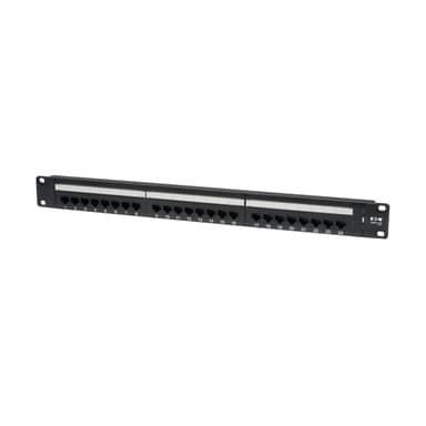 Eaton 24-Port 1U 19" Patch Panel Cat6 Musta Cat 6, Cat 6A, Cat 6e 1U