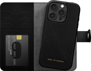 iDeal of Sweden Magnet Wallet+ Vikbart Fodral För Mobiltelefon iPhone 16 Pro Svart